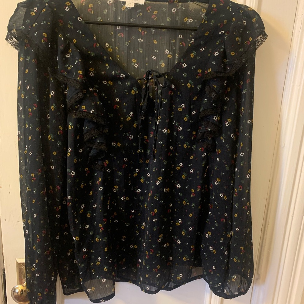 Lovely frilly sheer blouse